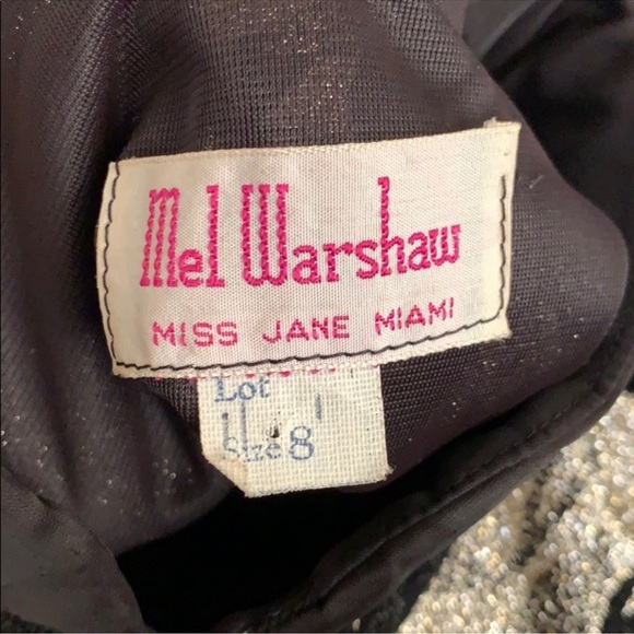 VTG 70s Mel Warshaw Gold Metallic Evening Dress - Picture 7 of 7